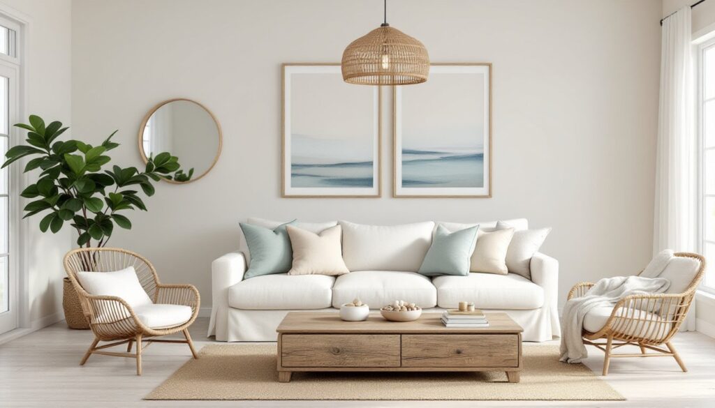 coastal living room decor